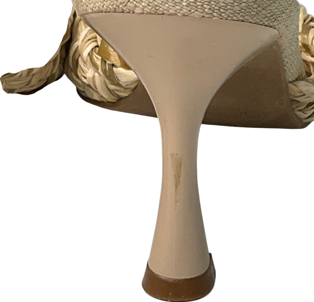Oasis Beige Woven Heels UK 5 EU 38 👠