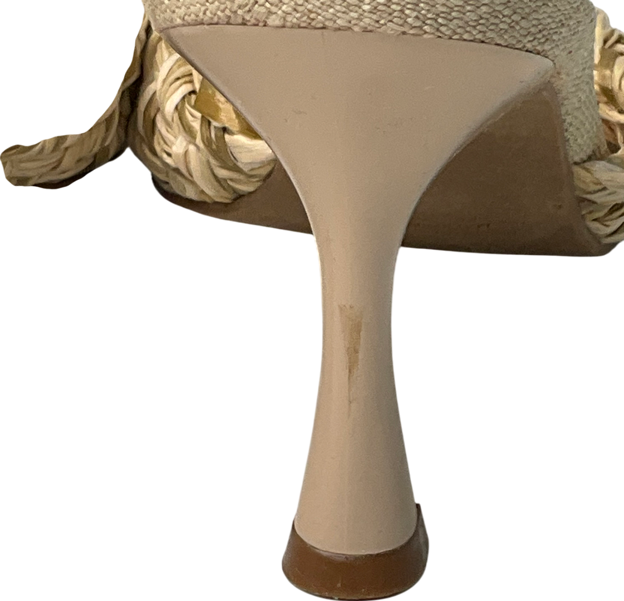Oasis Beige Woven Heels UK 5 EU 38 👠
