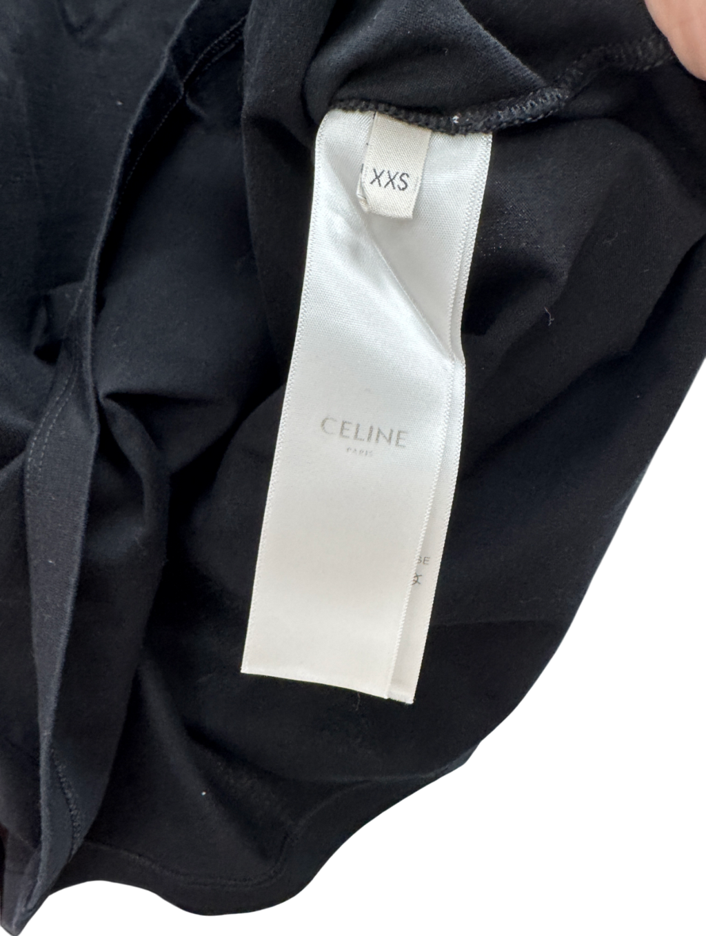 Celine Black Logo T-shirt In Cotton Jersey UK XXS