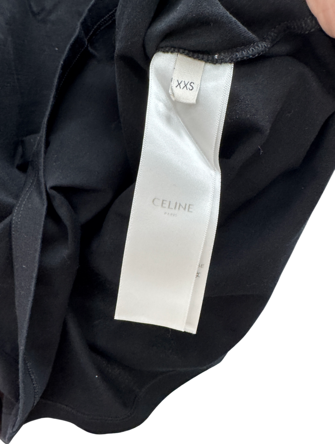 Celine Black Logo T-shirt In Cotton Jersey UK XXS