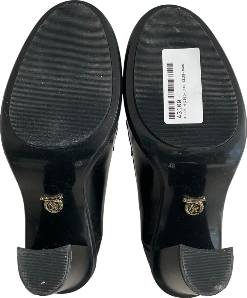 Tommy Hilfiger Black Twist High Heel Loafer UK 7 EU 40 👠