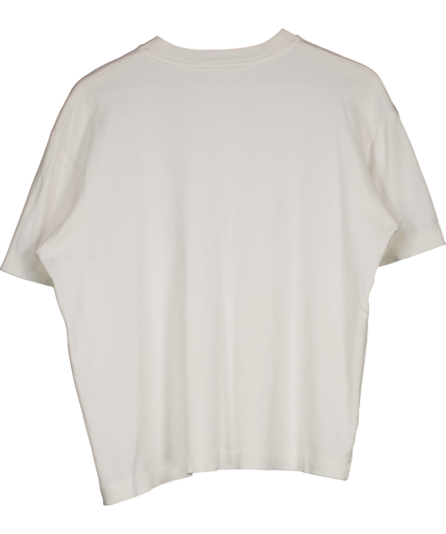 ZARA White Short Sleeve Cotton T-shirt UK S