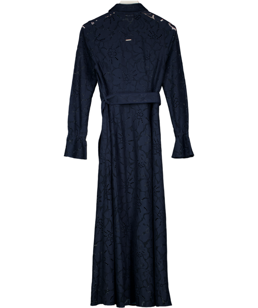Holland Cooper Annabel Lace Dress Ink Navy Blue UK 8