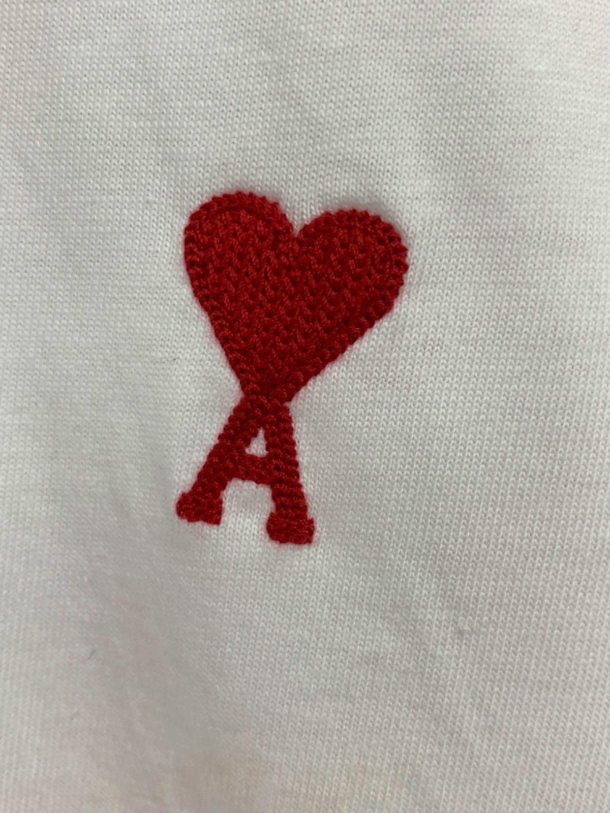 AMI White De Coeur T-Shirt UK S
