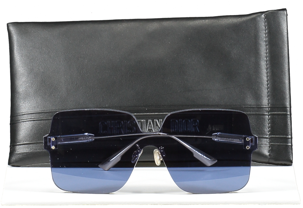 Christian Dior Navy Blue / Gold ‘color Quake 1’ Sunglasses in case