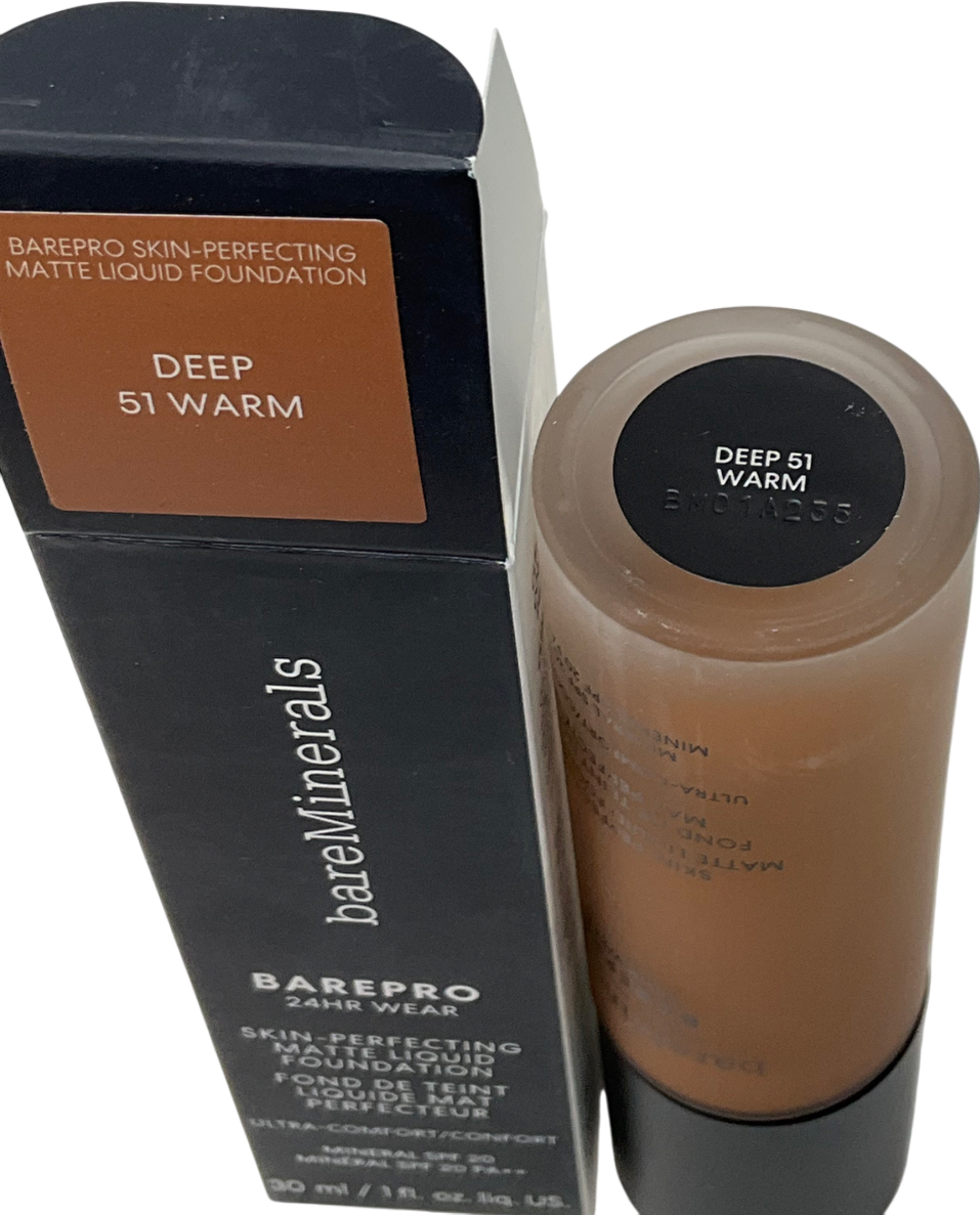 bareMinerals Barepro 24hr Matte Comfort Liquid Foundation Mineral Spf20 51 30ml