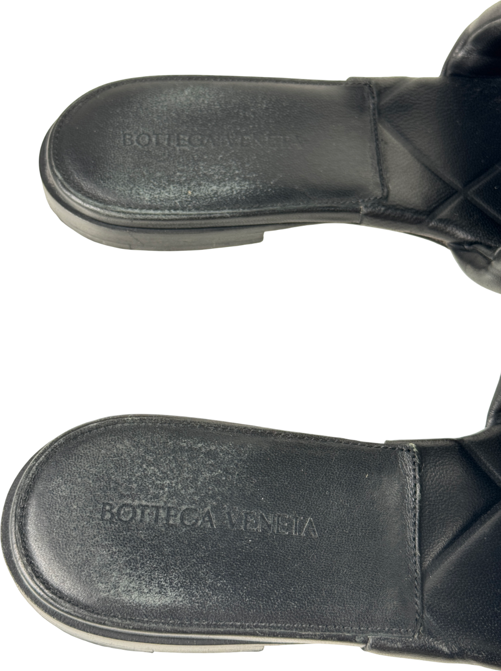 BOTTEGA VENETA Black Leather Woven Lido Flat Sandals UK 7 EU 40 👠