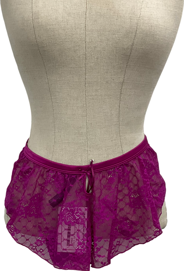 Primark Purple Lace Brief Knickers UK S