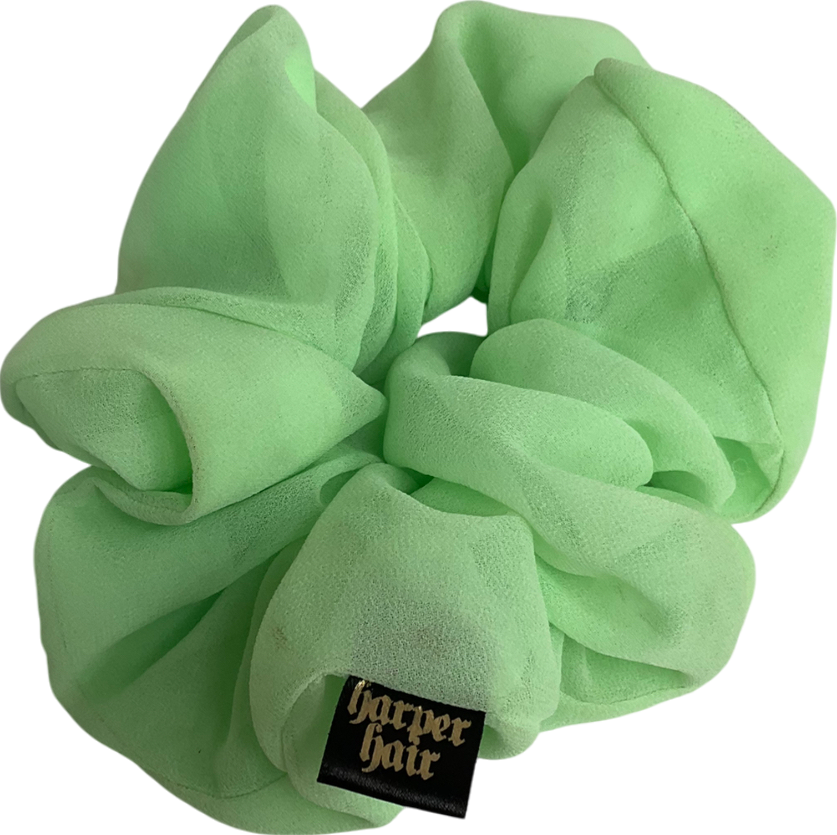 Barber hair Neon Green Scrunchie One Size