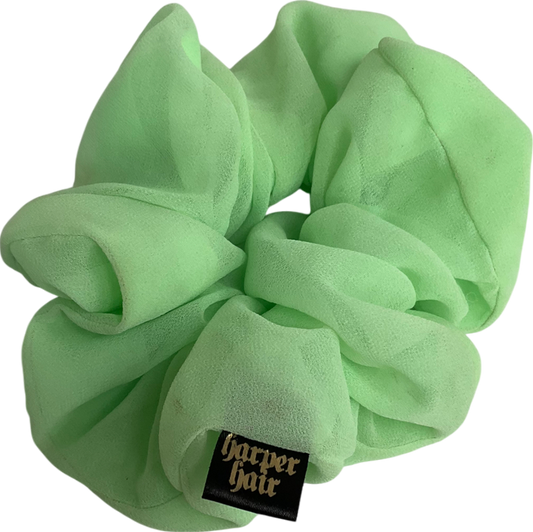 Barber hair Neon Green Scrunchie One Size