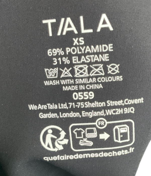 t/ala Black Effortless Seamless Leggings UK XS