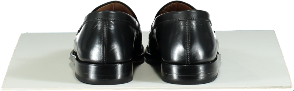 Grenson Black Leather fleur Loafers UK 4 EU 37