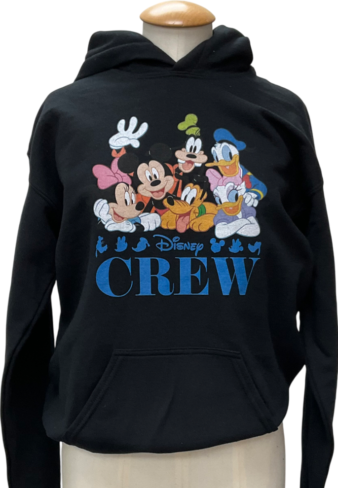 Black Mickey Mouse Disney Friends Hoodie UK XL