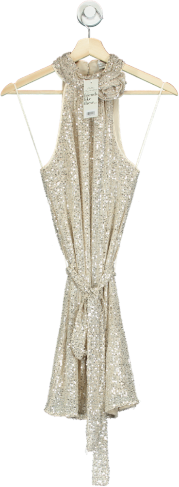 Friends Like These Millie Mackintosh Gold Sequin Dress UK 8