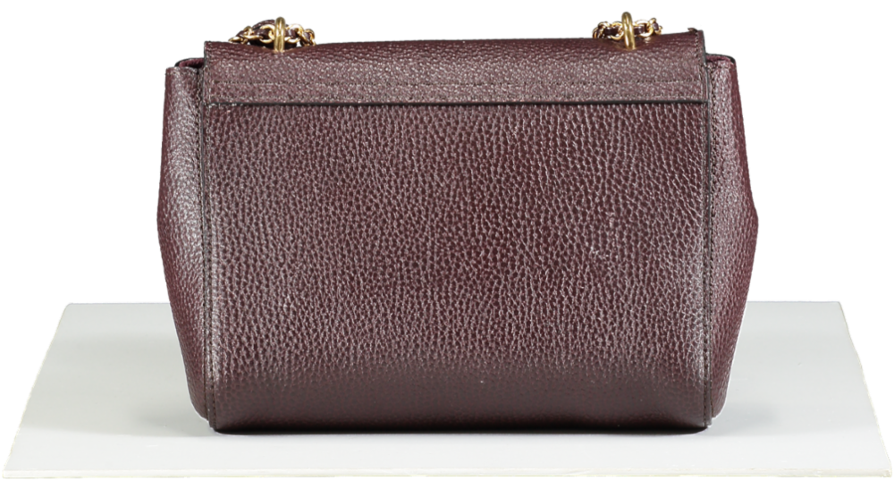 Mulberry Lily Oxblood / Gold Hardware Small Classic Grain Leather Bag