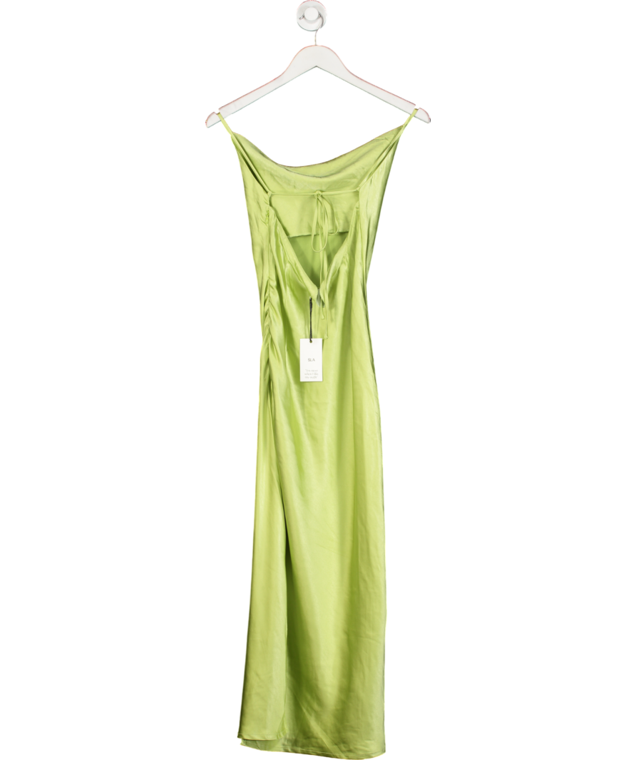 SLA the label Green Satin Myla Dress UK XXS