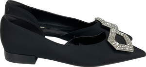 Urban Revivo Black Buckle Decor Flats UK 4 EU 37