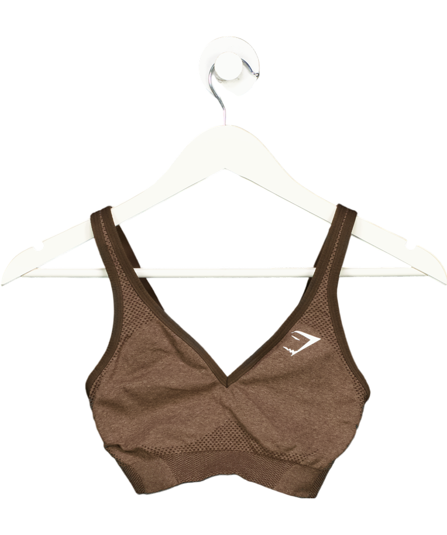 gymshark Brown Vital Seamless 2.0 Sports Bra UK S