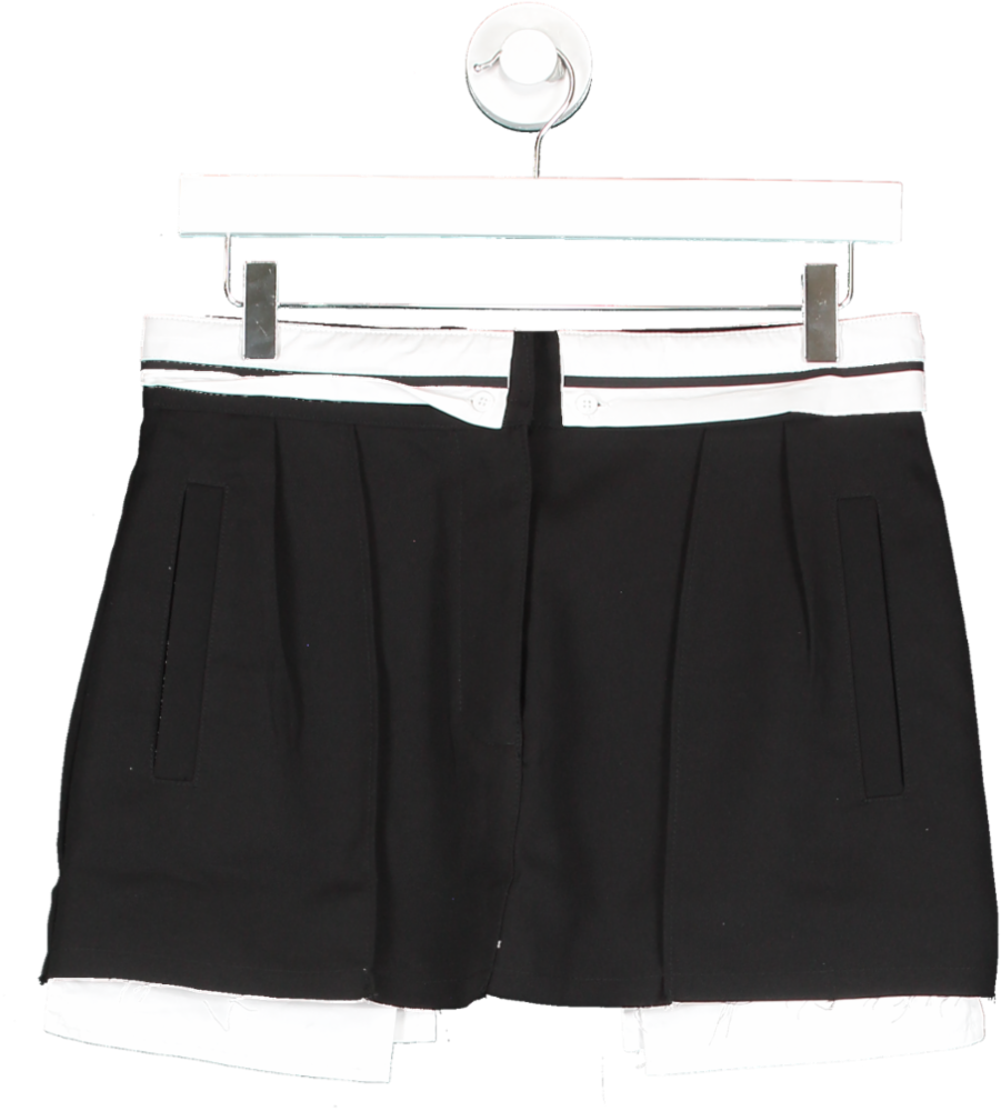 The Couture Club Black Fold Mini Skirt UK 8