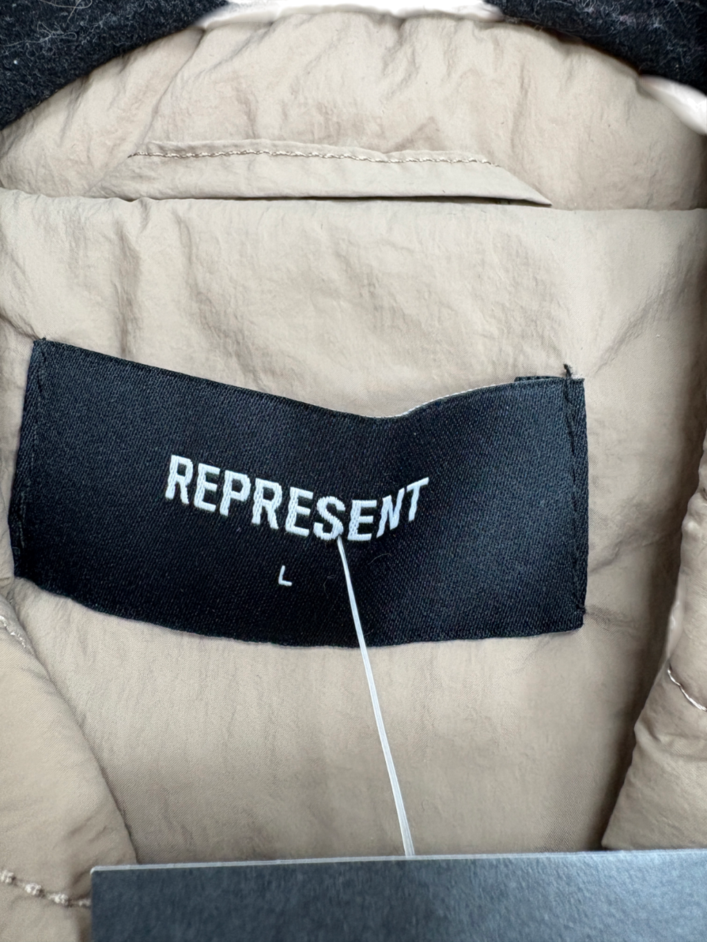 Represent Beige Initial Lightweight Jacket UK L