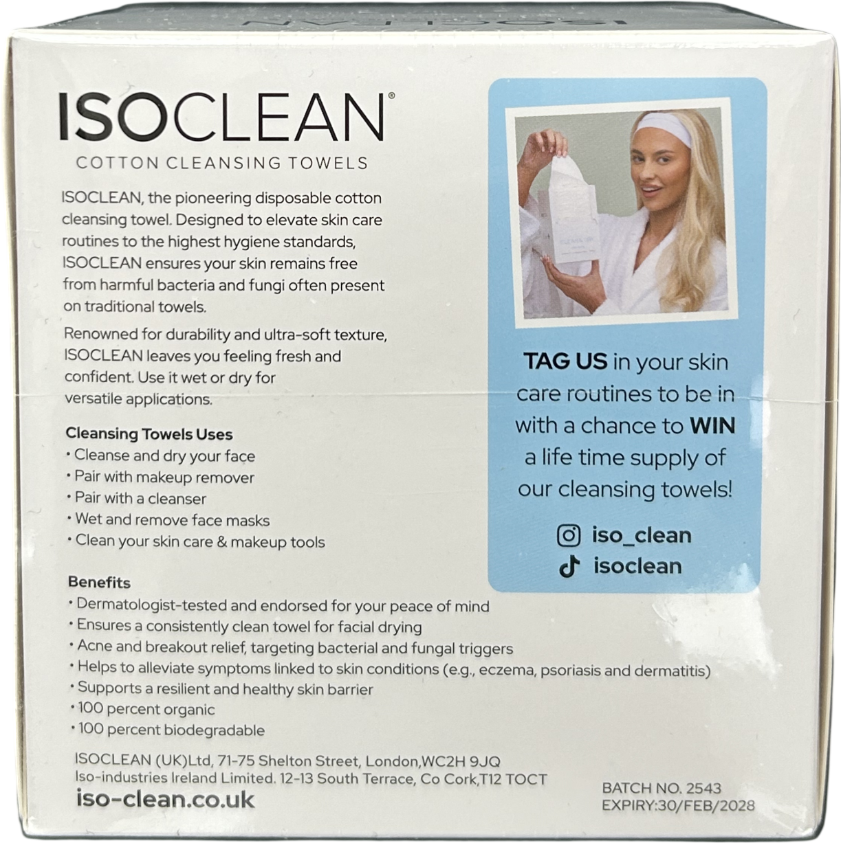 Isoclean Cotton Cleansing Towels 25 sheets