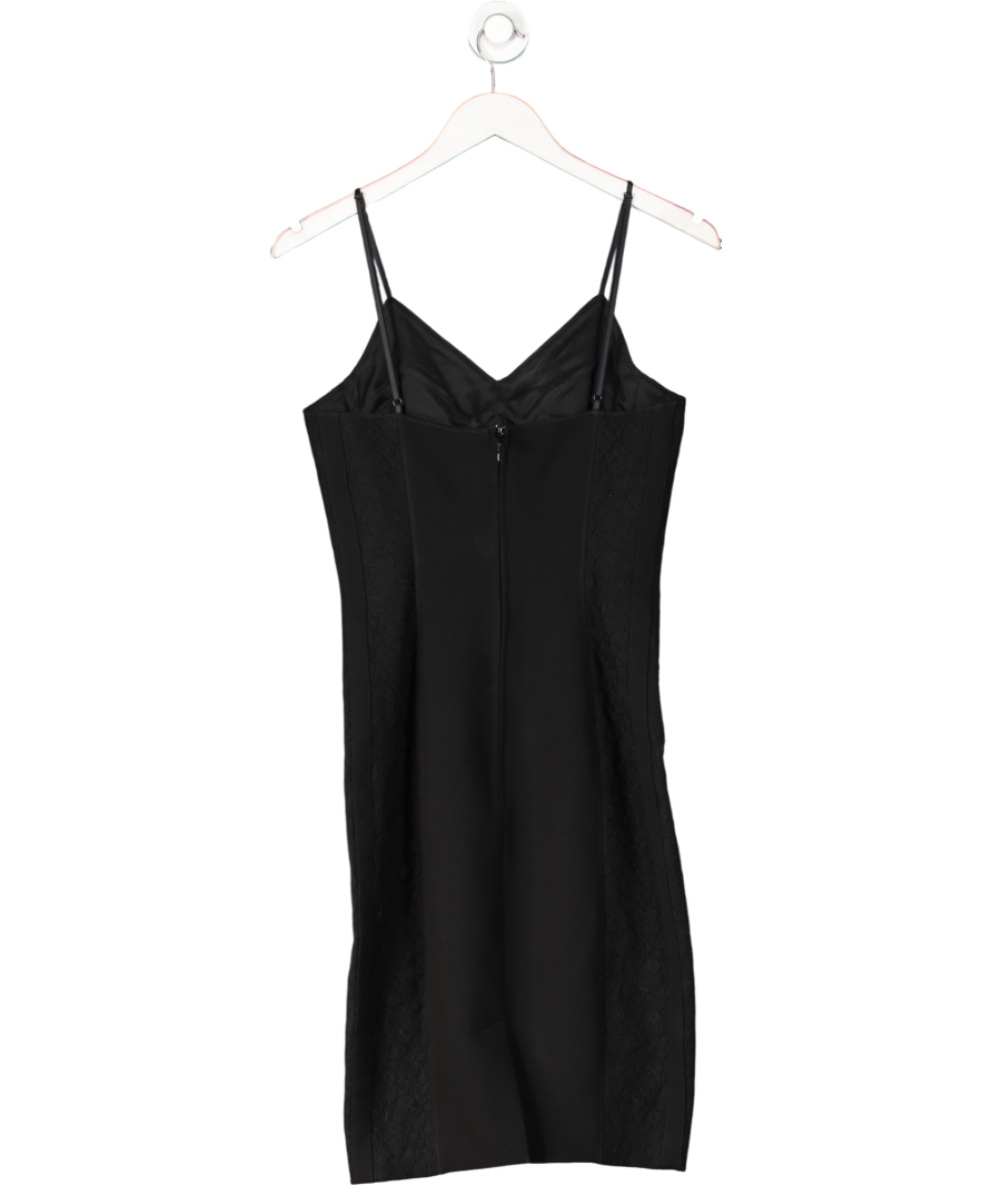 Faith Connexion Black Lace Panel Midi Dress UK 10