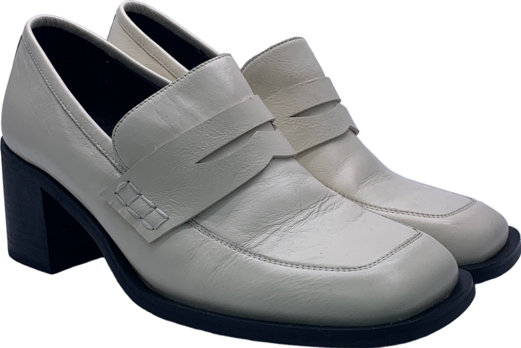 tony bianco Cream Leather Loafer UK 8 EU 41 👠