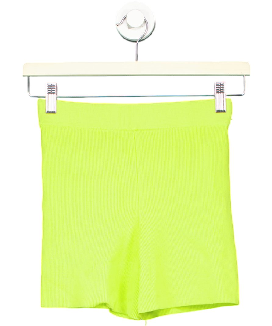 Oh Polly Green Hot In Here Ribbed Knit Mini Shorts UK M