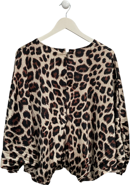 Iland Co Brown Leopard Print Blouse UK S/M