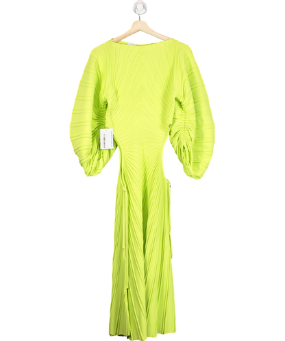 Cult Gaia Green Puff Long Sleeve Bodycon Midi Dress, Side Cut Outs UK S