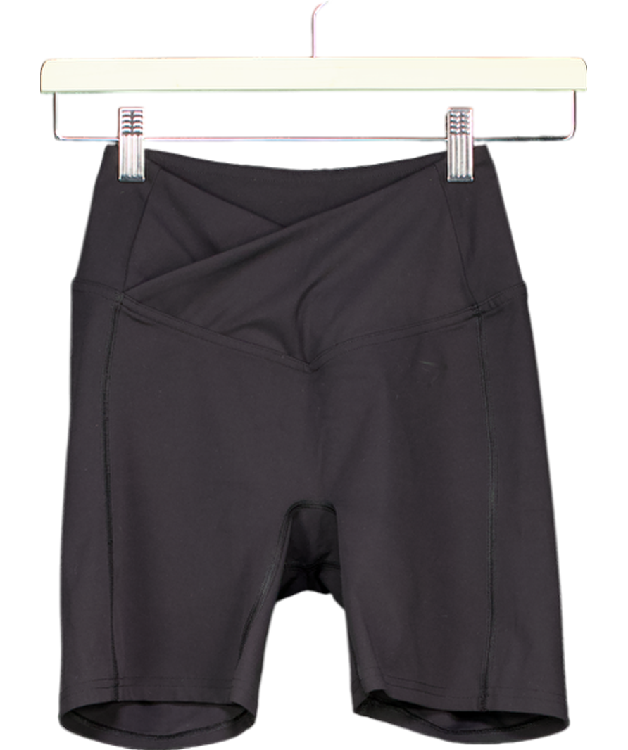 gymshark Black Crossover Shorts UK XS