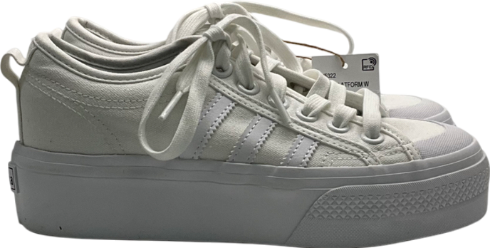 adidas White Originals Nizza Platform Trainers UK 4 EU 37 👠