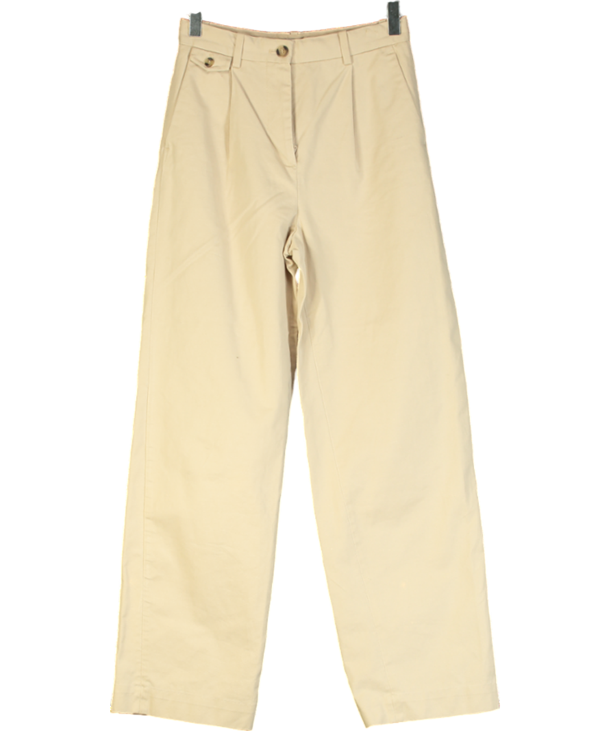 & Other Stories Beige Straight Tailored Trousers W32