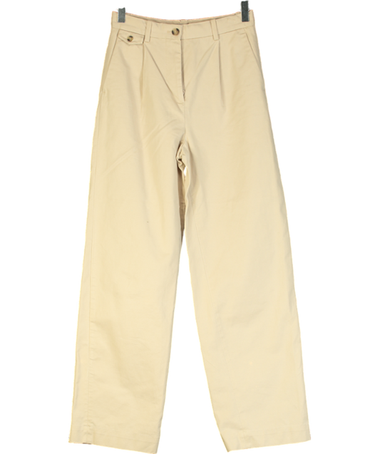 & Other Stories Beige Straight Tailored Trousers W32