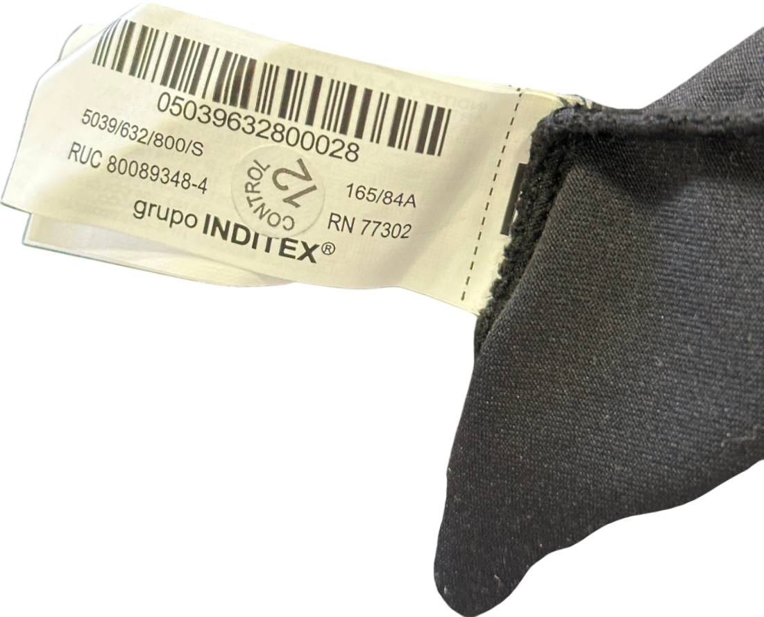 ZARA Black Ruched Midi Dress UK S