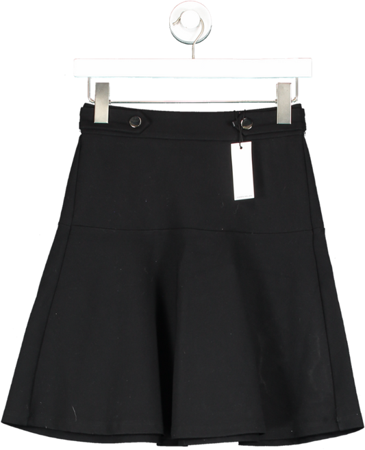 Karen Millen Black Rivet Detail Ponte Mini Skirt UK 8