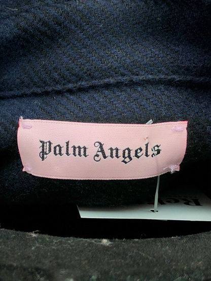 Palm Angels Blue Checked Logo back Shirt UK M