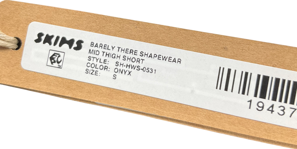 SKIMS Black Barely There Mig Thigh Short Shapewear UK S