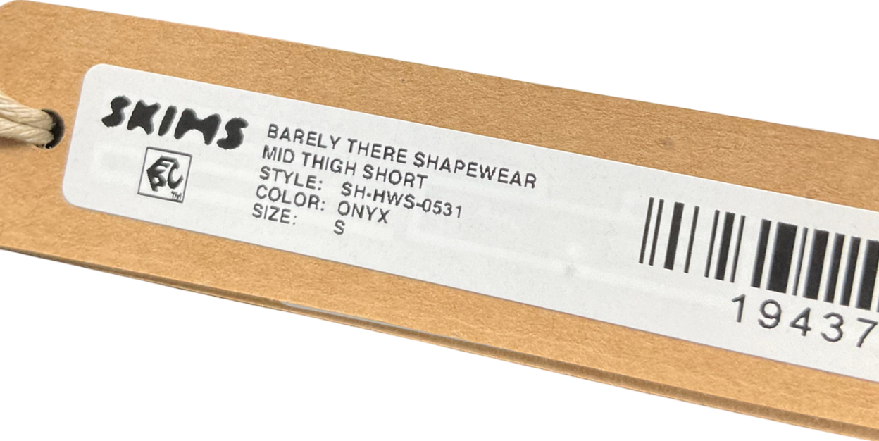 SKIMS Black Barely There Mig Thigh Short Shapewear UK S