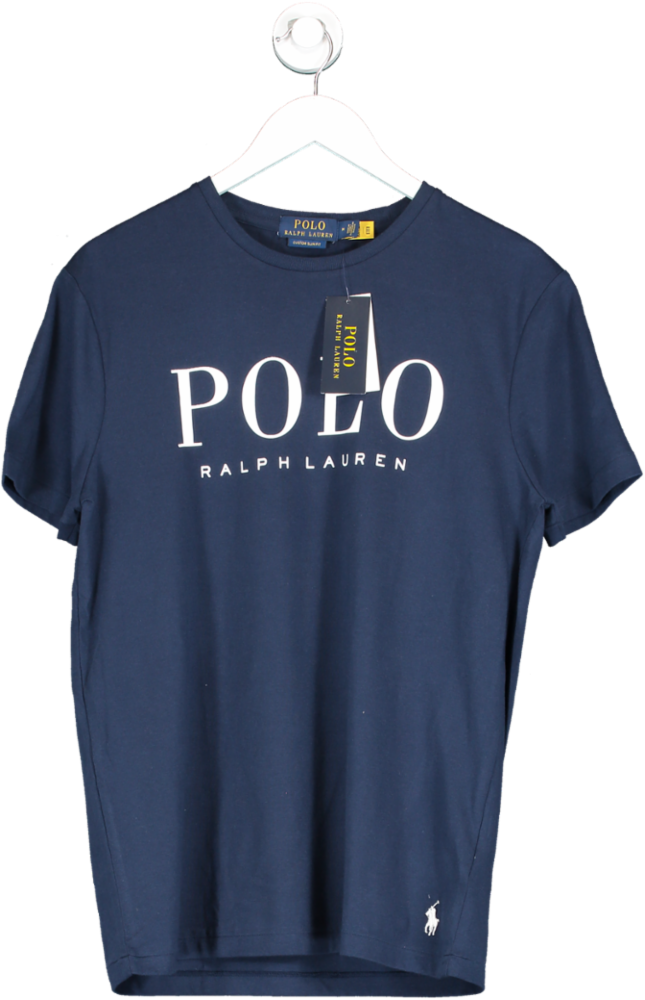 Polo Ralph Lauren Blue Custom Slim Fit Crew Neck T Shirt BNWT UK M