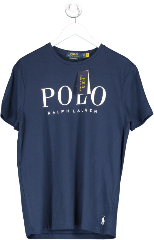 Polo Ralph Lauren Blue Custom Slim Fit Crew Neck T Shirt BNWT UK M