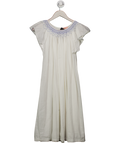 SMOCK LONDON White / Bue  100% Cotton Hand Smocked Dress UK S