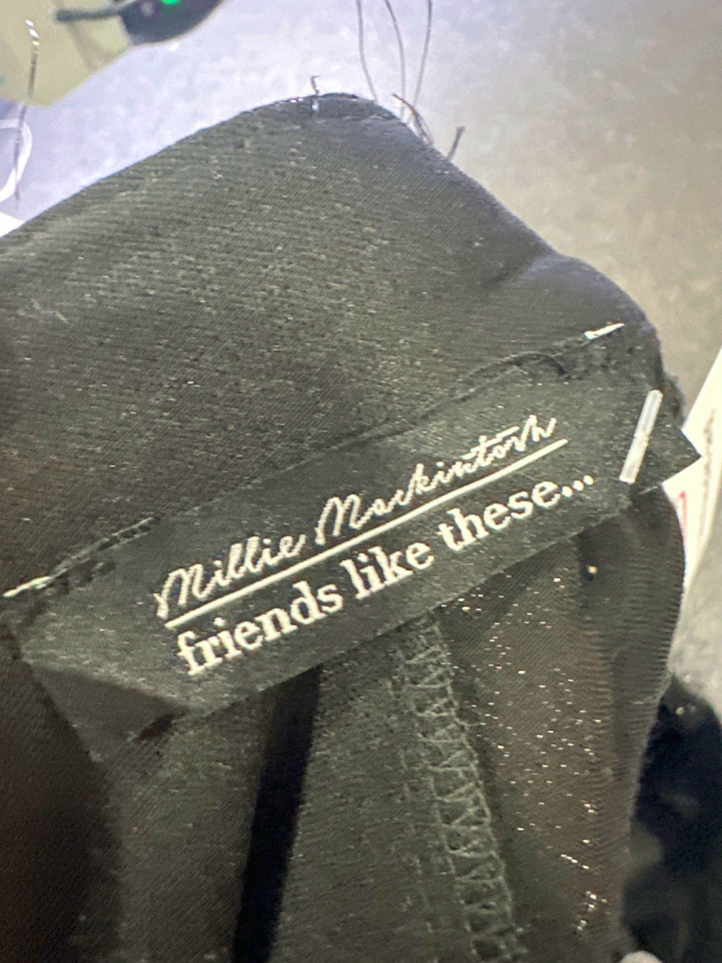 Friends Like These Millie Mackintosh Black Shimmer Long Sleeve Mini Dress UK S