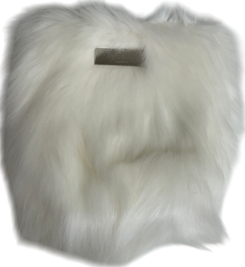 Huda Beauty White Icy Nude Bag