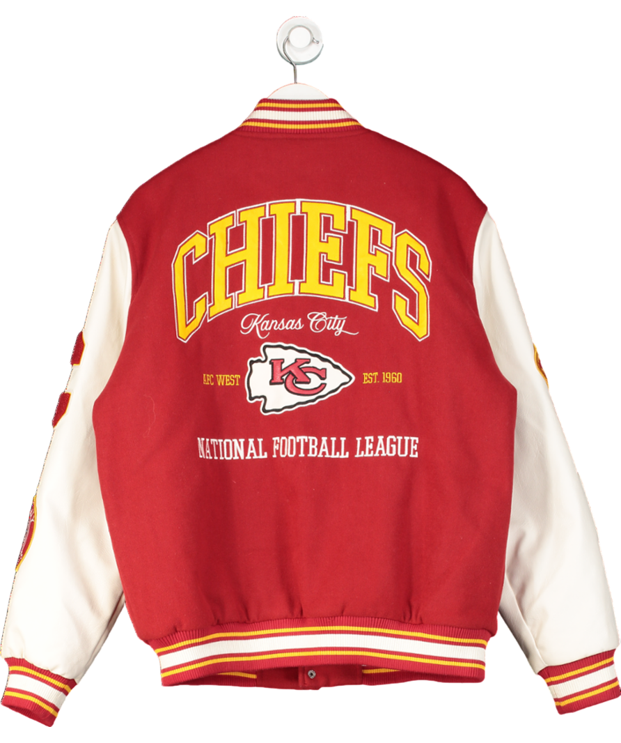 Primark Red X Nfl Chiefs Team Bomber Jacket UK L