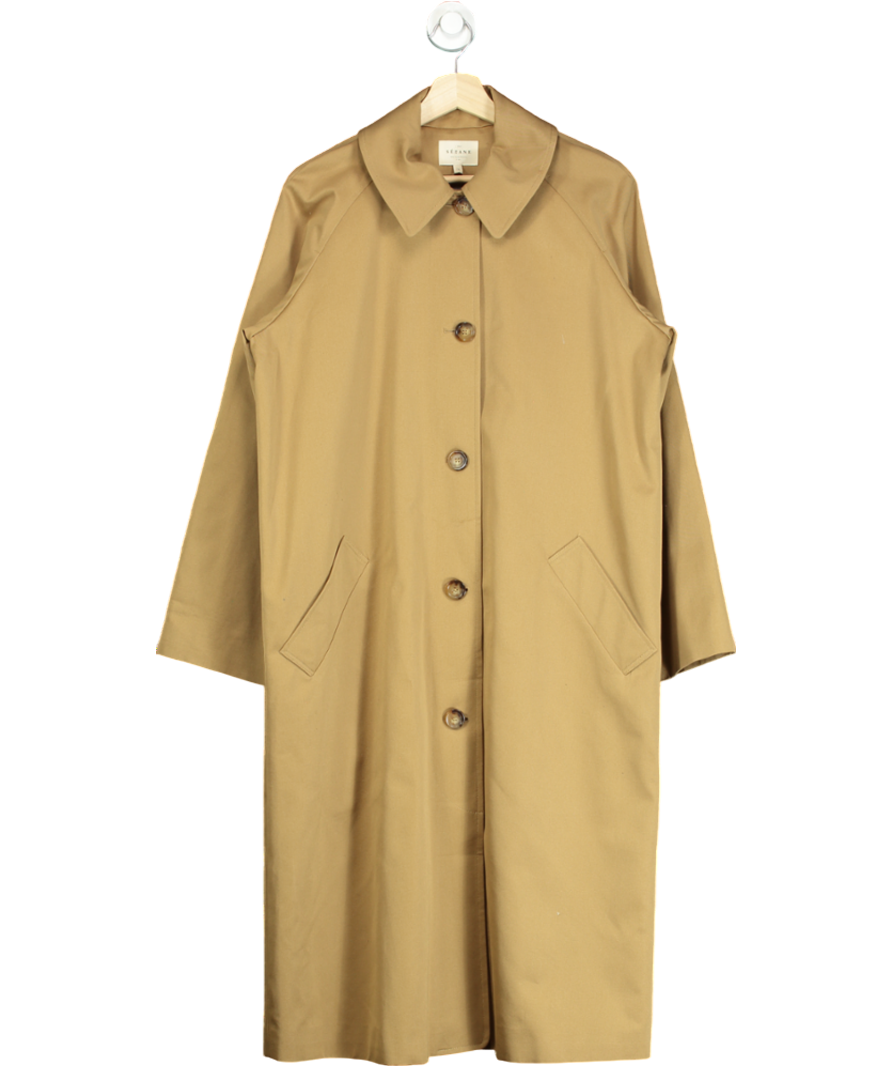Sezane Brown Clyde Trench Coat size 38