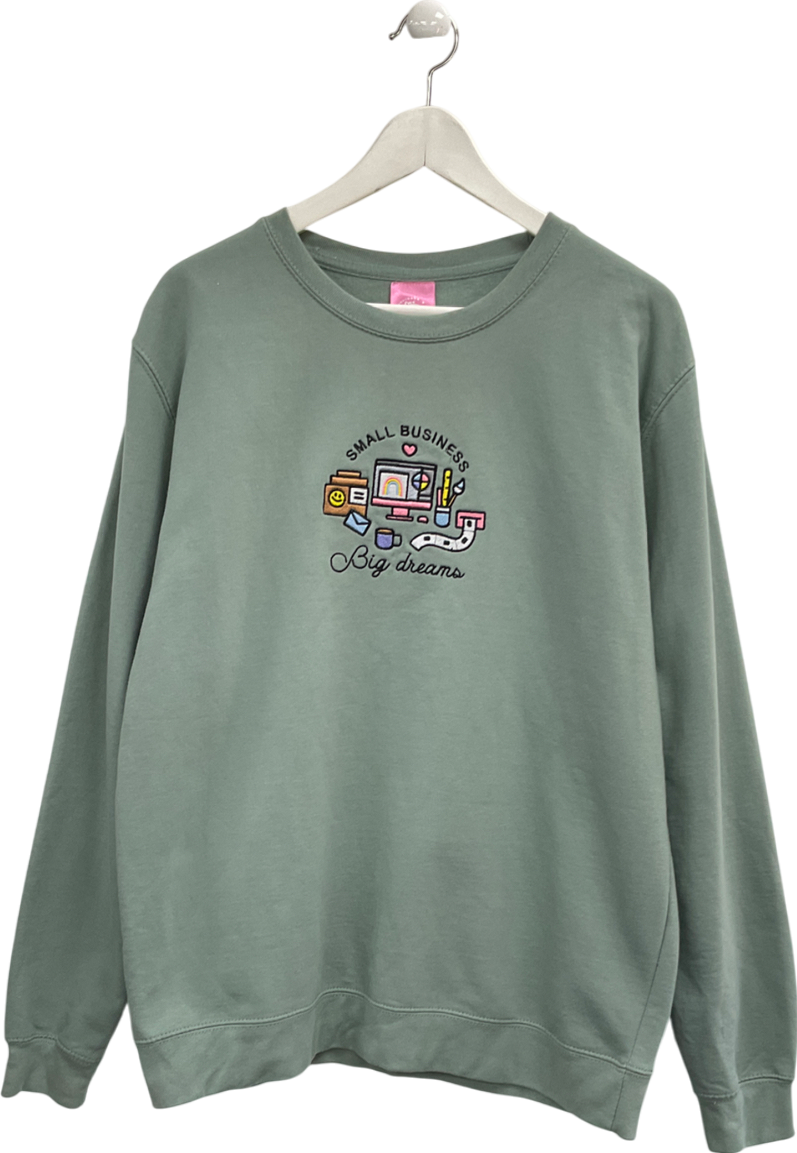 coconutacha Green Small Business Sweatshirt UK L