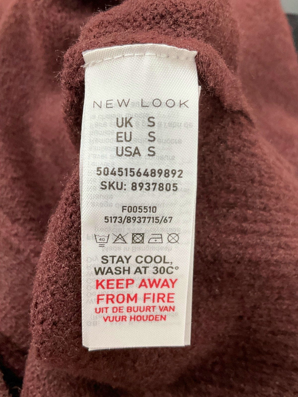 New Look Red Button-Up Cardigan UK S