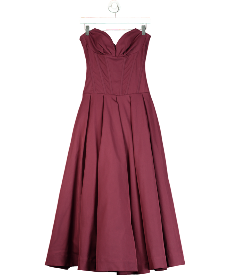 House of CB Red Wine Strapless GownUK S