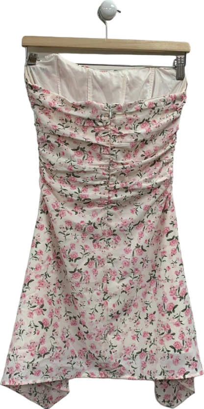 Fashion Nova Pink Floral Dress UK S